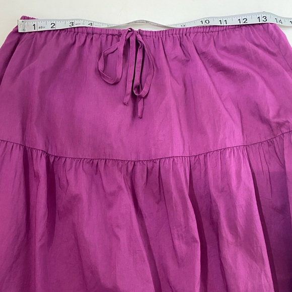 Rails Mary Berry Purple Organic Cotton Poplin Flowy Beachy Tiered Maxi Skirt S - Picture 10 of 11